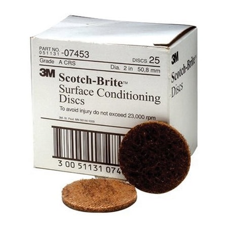 3M Scotch-Brite Surface Conditioning Disc 07453, 2 inxNH A CRS5, 25PK 7000120821